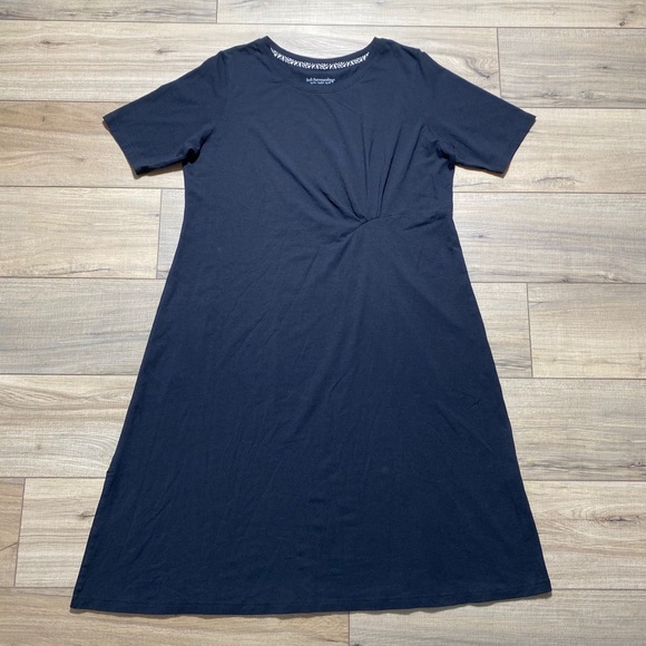 Soft Surroundings Womens Pima Cotton Blend Short Sleeve Ruched Side Dress XL - Picture 1 of 10